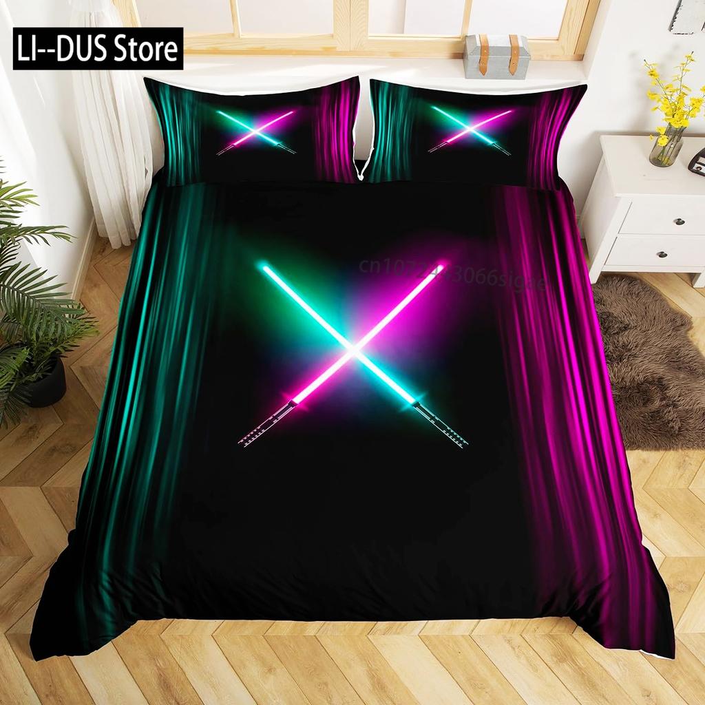 Watercolor Cartoon Basketball Print Bedding Set Duvet Cover for Kid Teen Boys Sports Quilt Cover with 2 PillowcasesFull Size
