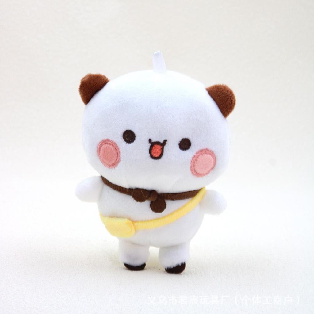 Portachiavi peluche Bubu doppio: Ciondolo Carino di Coppia Cartone Animato, Bambola di Stoffa Stile Moe Regalo