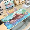 Anime PClodsire Mousepads Locking Edge Rubber Table Mat 900x400mm Notebook Keyboard Carpets Large Office Decoration Rug