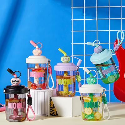 Water Bottles With Straw Leak-proof BPA-free, Shaker Cups For Protein Shakese, Frosted Bottle With Carry Handle For Travel,
