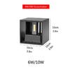 6W/10W LED Wall Light Outdoor Waterproof IP65 Porch Garden Wall Lamp & Indoor Bedroom Bedside Decoration Lighting Lamp Aluminum