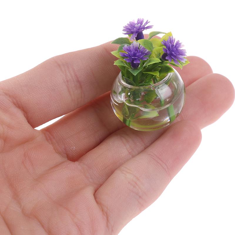 1/12 Dollhouse Miniature Green Potted For Home Decor Simulation Potted Plants