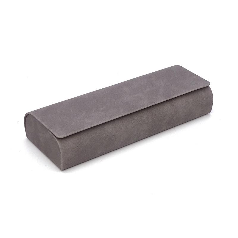 Simple PU Leather Glasses Box for Men Women Pressure Resistant Myopia Presbyopia Sunglasses Box Portable Reading Glasses Case
