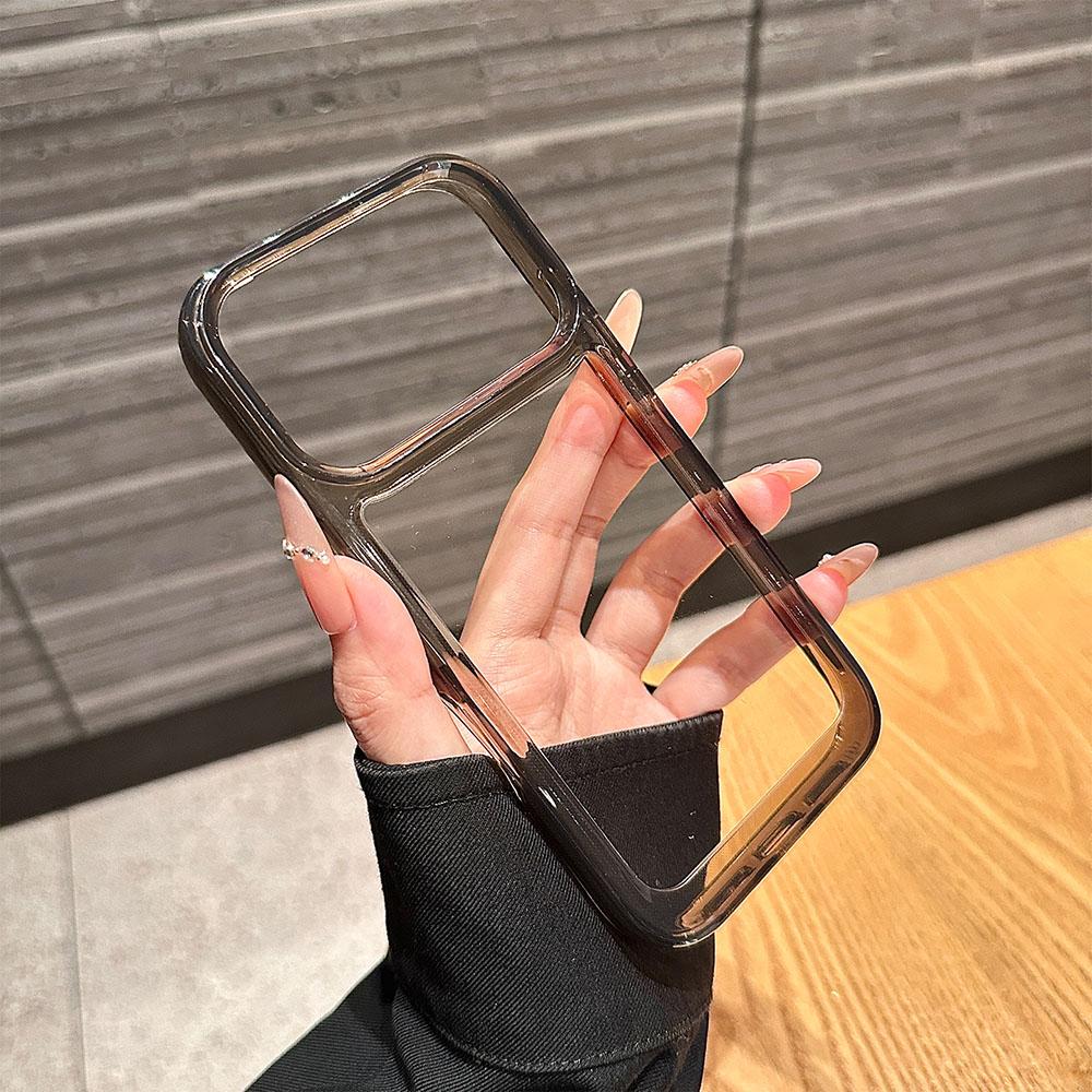 Luxury Silicone Transparent Shockproof Case For iPhone17 Pro Max 17 Pro 17 Air Clear  Protection Acrylic Cover