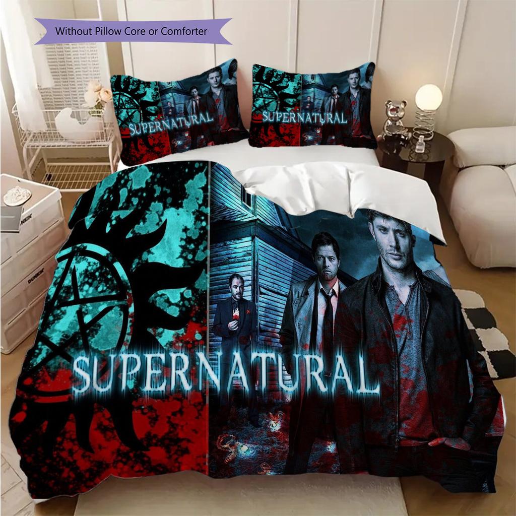Supernatural Final Season Unveiled Threepiece Set 1 Duvet Cover 2 Pillowcase Without Core Duvet Cover And Pillowcase