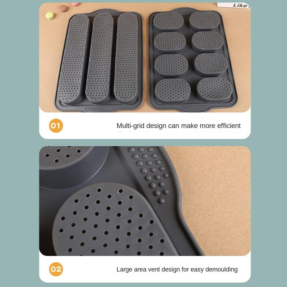 DIY Long Stick Bread Baking Tray 3/8 Grids Bread Pastry Mold Baking Tool Toast Cake Tray  Muffins