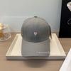 Unisex Adjustable Baseball Cap With Embroidered Heart Design Lightweight Foldable Sun Hat Outdoor Casual Wear