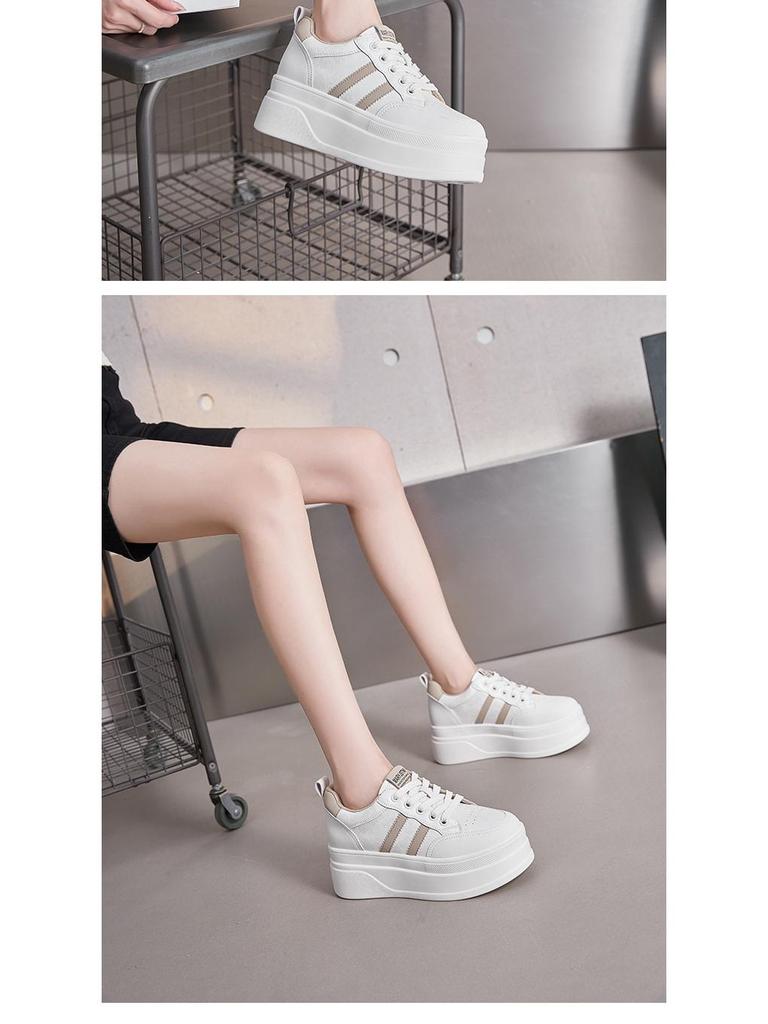 Damen Plateauschuhe Weiß - Chinesischer Stil, Frühling/Herbst 2025, Größensteigernd & Vielseitig