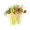 Straw Plastic for Fashion Party Pool Paper Decoration Assorted Cocktail Fruit Straws Drinking