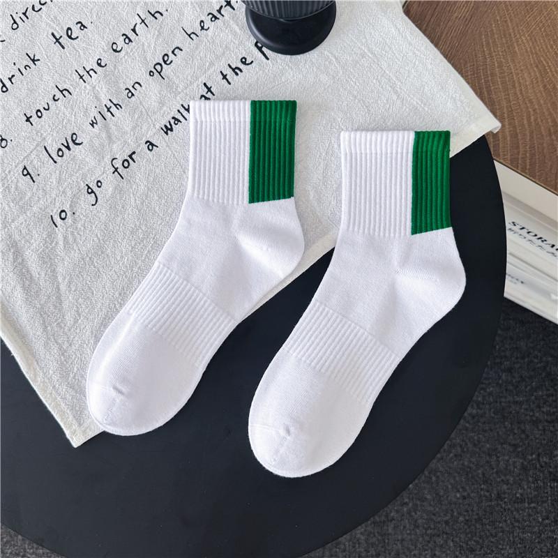 Cityboy Korean-Style Color Block Mid-Calf Sports Socks for Men & Women