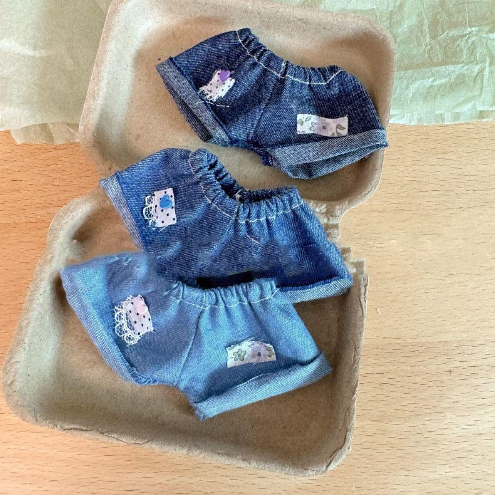 Fashion Style Jeans Pants Chic Toys Accessories Mini Jeans Skirt For 10cm Cotton Stuffed Dolls