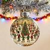 Vintage Christmas Baubles Plastic Hanging Ornaments with Classic Holiday Designs Festive Tree Decor for Home Office Party