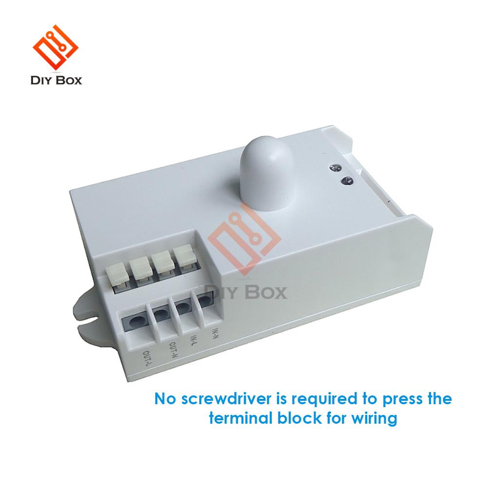 AC 85-250V Microwave Radar Sensor Switch 5.8G Adjustable Embedded Body Motion Detector Light Switch for Corridor Sensor