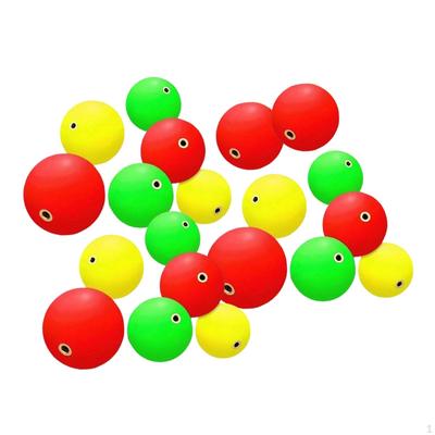 20x Angeln Schwimmt Anzeige Bälle, 0,71 zoll Schwimm Zubehör Runde Ball Tackle