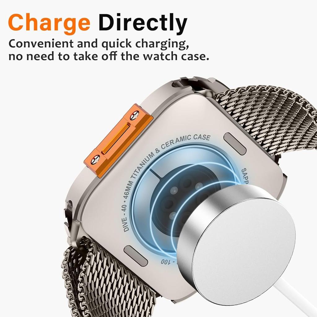 Luxury Alloy Watch Case for Apple Watch Series11 46mm Metal Frame Protection Shell Cover For Iwatch 11 10 46MM Case Accessories