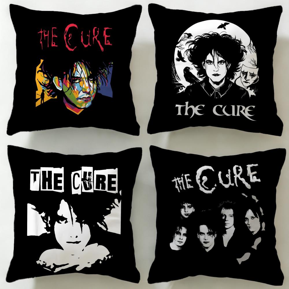 classic band The Cure Cushion Cover Soft  EasyWash Pillow Case  Versatile for Couch Bed Travel and Office