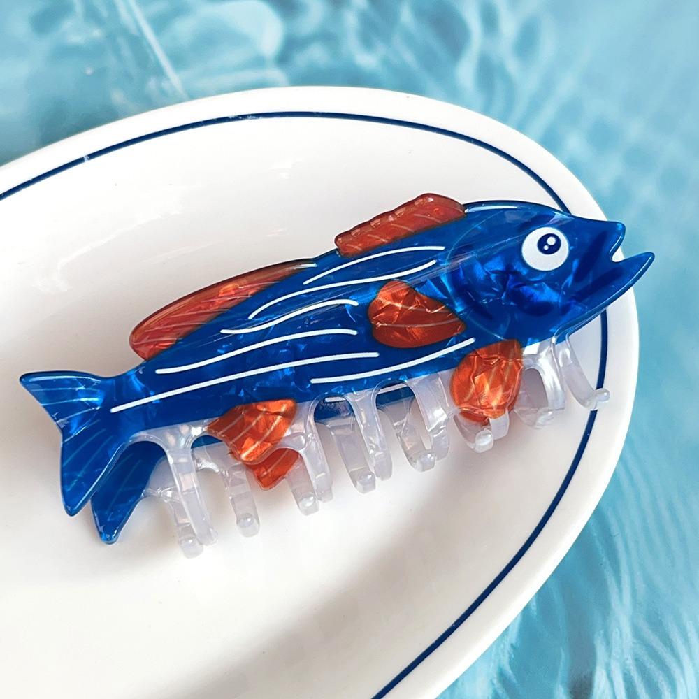 Goldfish Ocean Animal Hair Claw Hairpin Fish Grab Clip Fashion Marine Life Fish Hair Clip Vacation