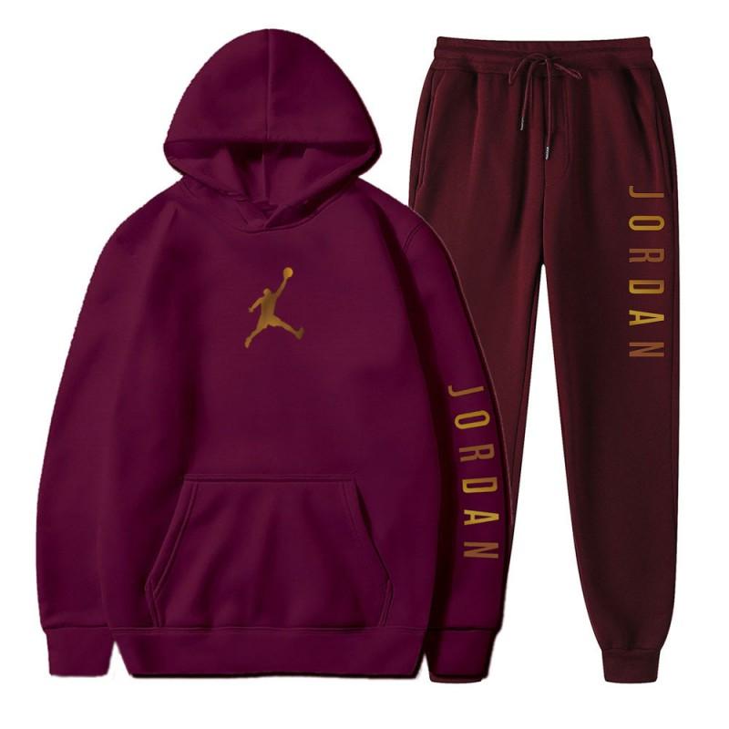 Mens Sportswear Set Hooded Fleece Sweatshirt Pants Casual Outfit Fall