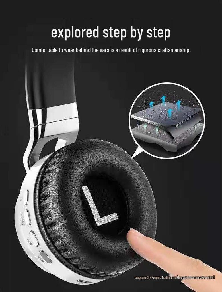 Luminous Over-Ear Wireless Bluetooth Headphones with Heavy Bass for Mobile, Computer, Sports, Music, and Gaming.