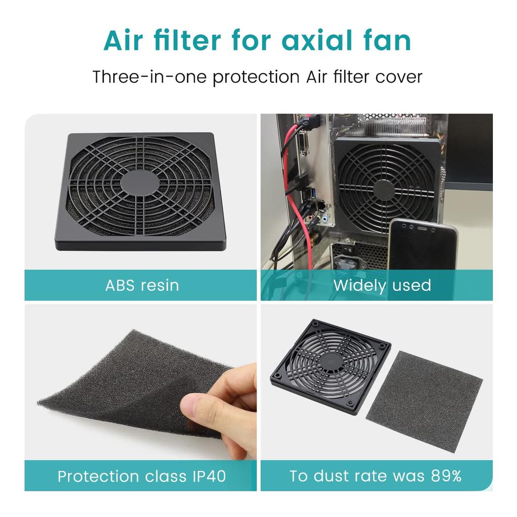 Wathai 80MM PC Fan Dust Filter Cover Computer Mess 4 Pack