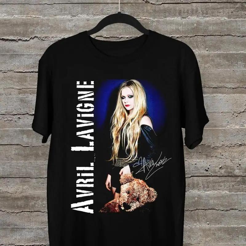 Rare Avril Lavigne Singer Black All Size T Shirt 1c06