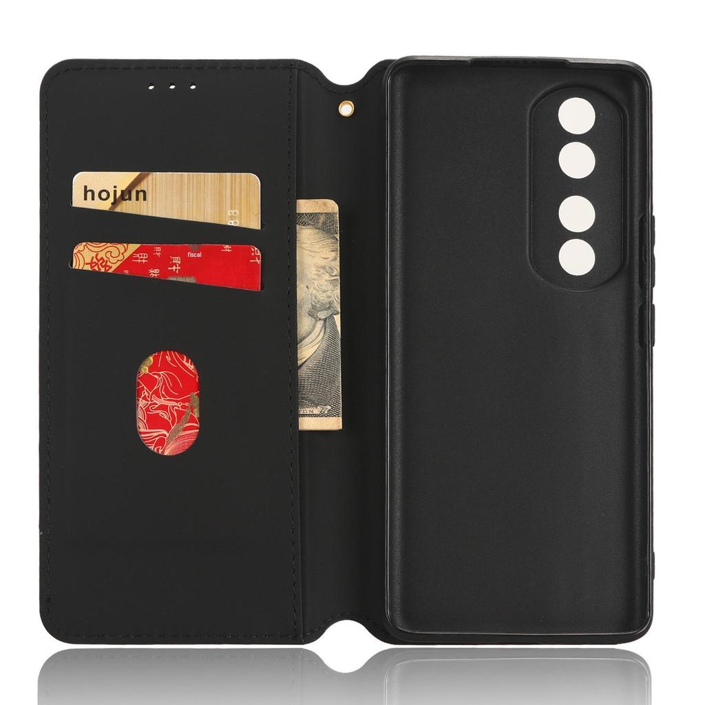 Compatible Honor 90/Pro Phone Leather Case with Card Slot, Stand, and Magnetic Closure