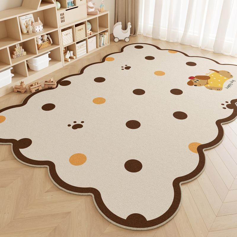Unregelmäßige Form Teppiche für Schlafzimmer Große Fläche Wohnzimmer Dekoration Plüschteppich Zuhause Dicke Anti-Rutsch-Matte Flauschig Weich Lounge Teppich