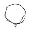 Heart Shape Alloy Pendant Necklace With Geometric Design For Women And Men