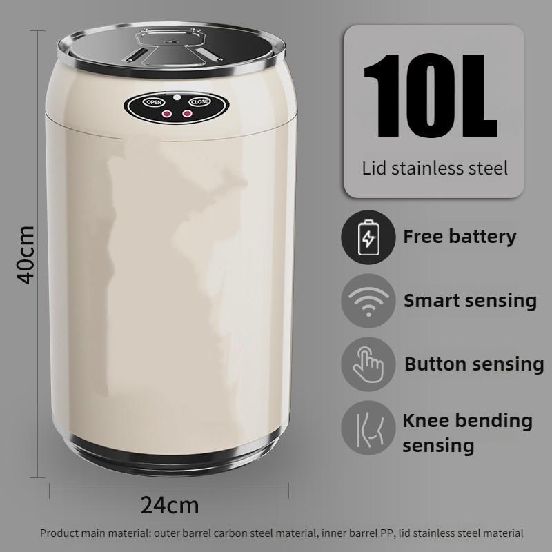 10L Smart Induction Rubbish Bin Household Large Capacity Storage Bucket Living Room Creative Electric Automatic Paper Basket