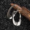 Simple Geometric Frosted Earrings Female Cold Wind Temperament Earring Buckle Niche Hundred with Earrings Affordable Dainty Earrings Daily Wear