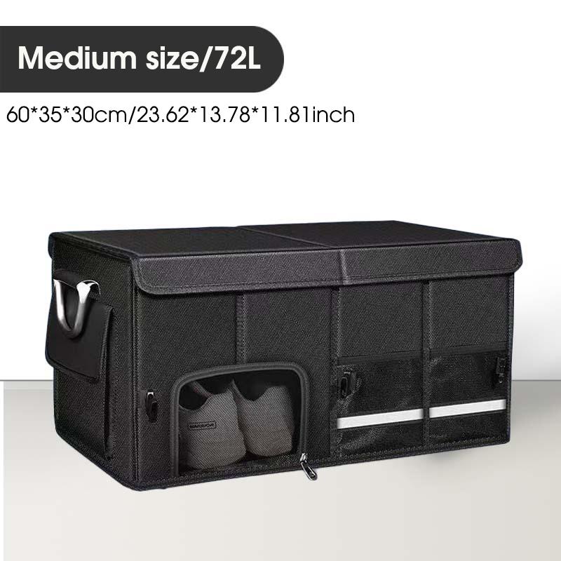 Portable Foldable Trunk Storage Box Waterproof Oxford Cloth Large Capacity Car Organizer for Camping Fishing Universal