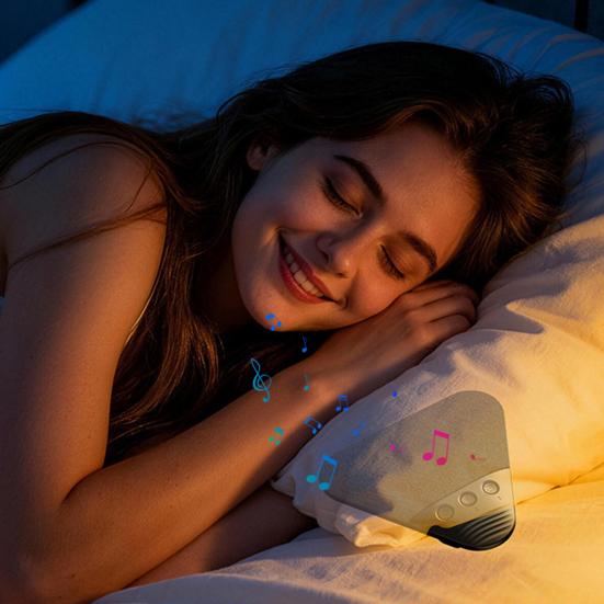 Reproduktor do polštáře s bílým šumem, dobíjecí, pod polštář, s časovačem, USB, pro spánek, bezdrátová, soukromá sluchátka pro spánek