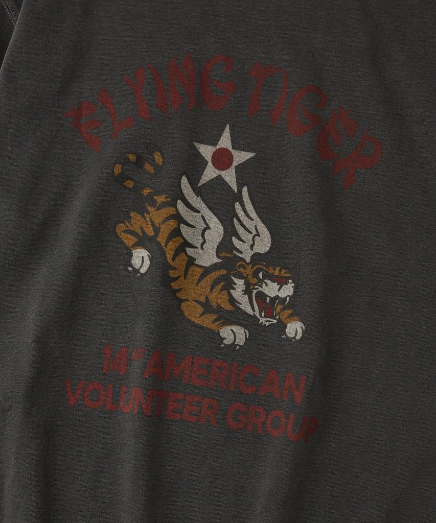 OUTSTANDING Mil Series Tee(14Af Flying Tiger)_Pigment Charcoal