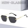 UV 400 Rimless Sunglasses Frameless Driving Eyewear Fashion Men Sunglasses  Female