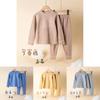 Cozy Wool Silk Baby Boys Girls Thermal Pajamas Set With Soft Fabric For Autumn Winter