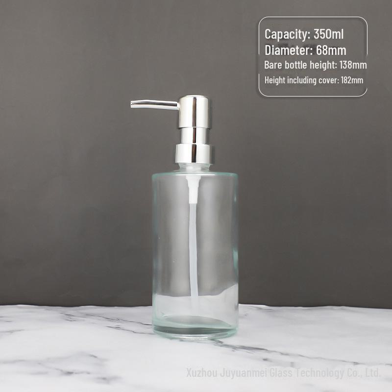 Nordic Style Glass Lotion & Soap Bottle for Home, Hand Sanitizer, and Hotel Shower Gel
