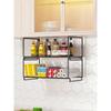 2layer Kitchen Under Cabinet Rack Storage Shelf Tissue Cup Holder Closet Desk Hanging Rack Hollowed Rack