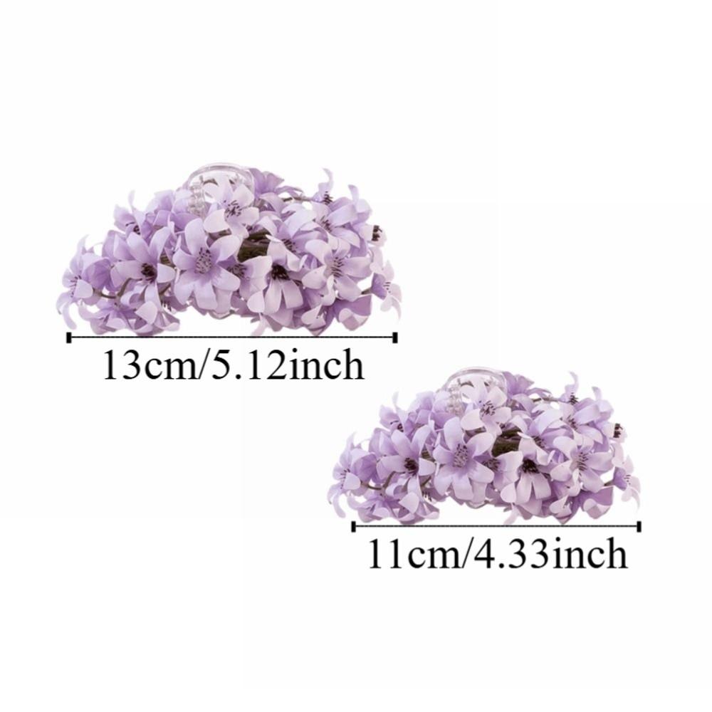 Fashion Sweet Beach Floral Hair Claw Delicate Acrylic Vacation Style Shark Clip Super Fairy Solid color Elegant Hair Clip Women