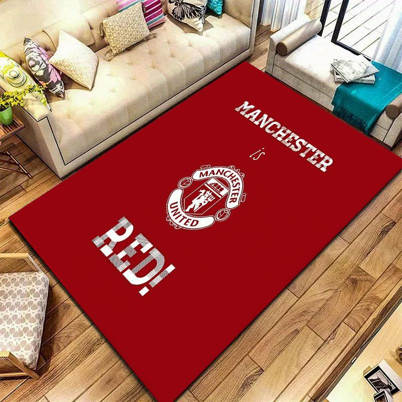 Manchester United F Carpet Rug for Living Room Bedroom Home Sofa Decoration,Kids play Non-slip Floor Mat