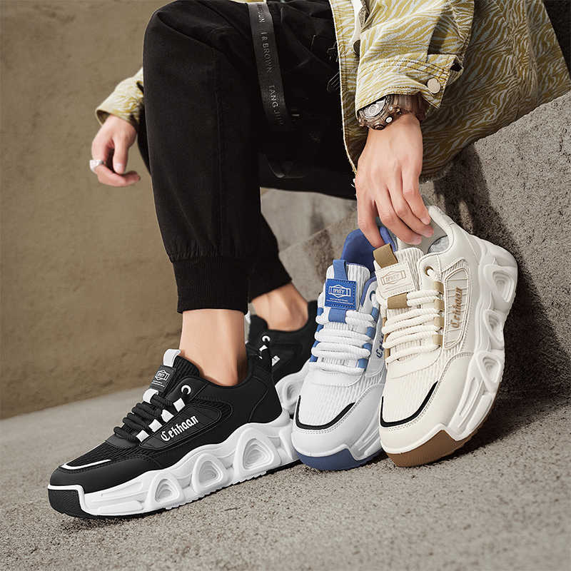 Fashion Plateforme Round Foot Basket Sneakers Men's Boot Shoes High Quality Men's Loafers Sport Sho Kit Tenisky Tenia Luxery