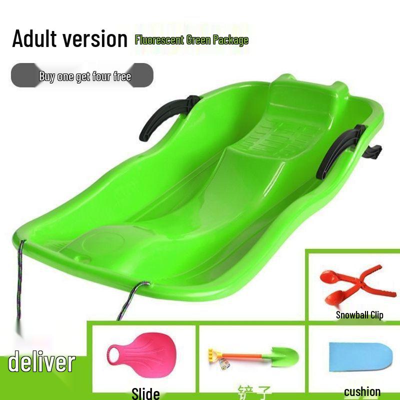 Durable Snowboard for Adults & Kids - Multi-Use Sled, Skateboard, and Sandboard with Cushion and Brake