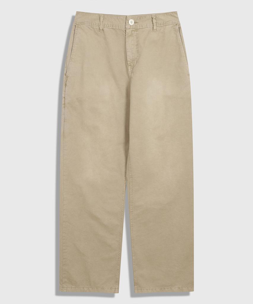 86D Faded Cotton Pants - Beige
