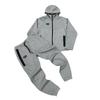 SynaWord Unisex Slim Fit Patchwork Hoodie & Sweatpants Set