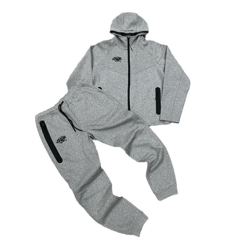 SynaWord Unisex Slim Fit Patchwork Hoodie & Sweatpants Set