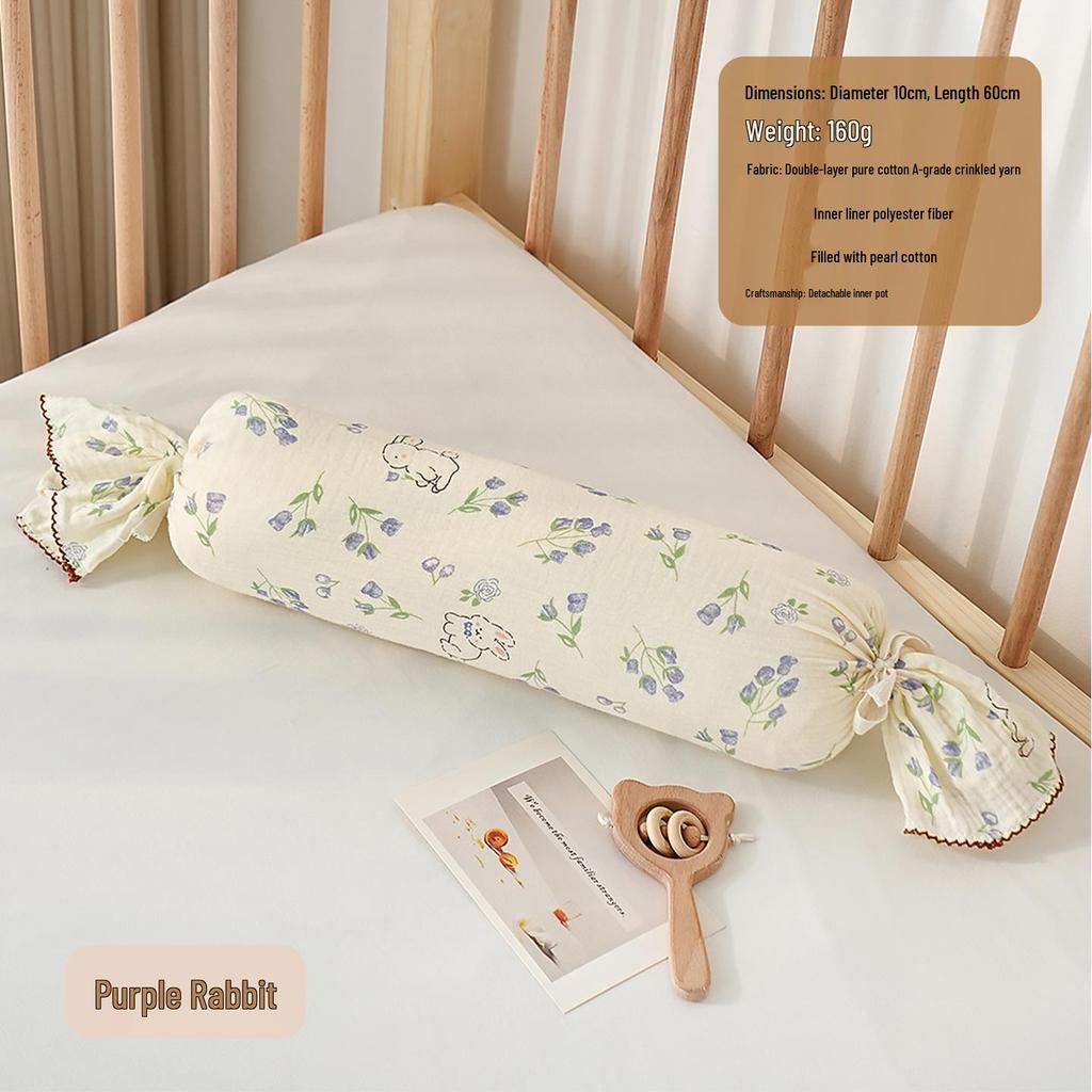 Almohada de Soporte Lateral para Dormir para Niños - Almohada Cilíndrica de Algodón Puro para Abrazar