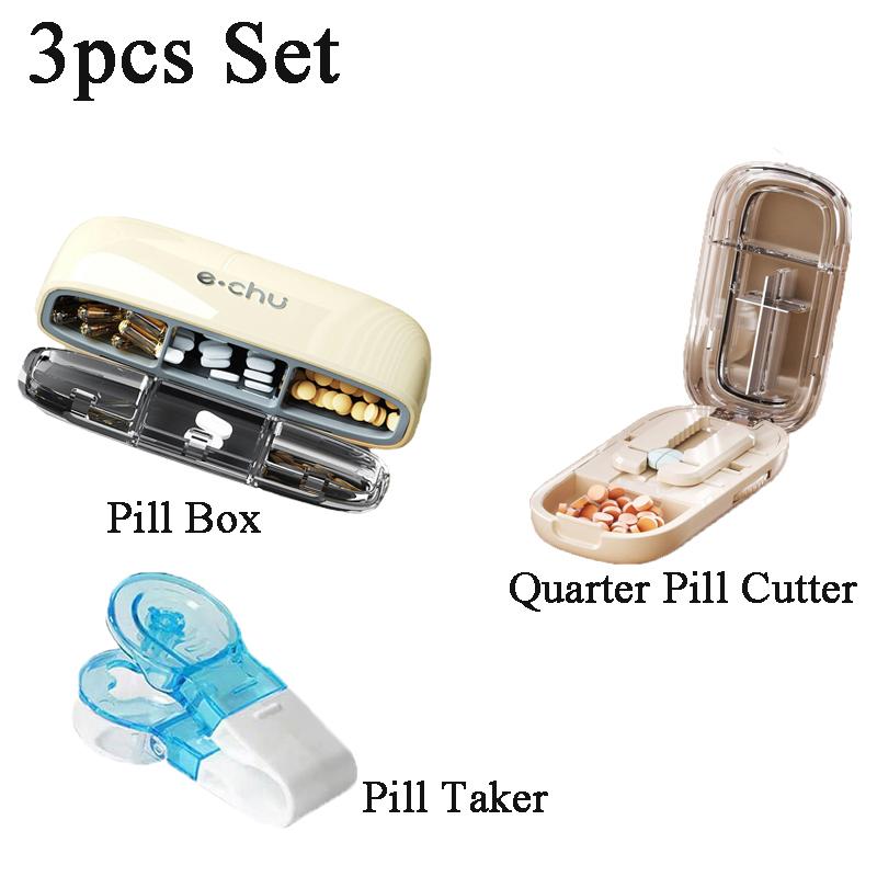 Portable Medicine Cutter Precise Medicine Cutting Scissors Medicine Splitter Tablet Splitting Home Travel Portable Medicine Box
