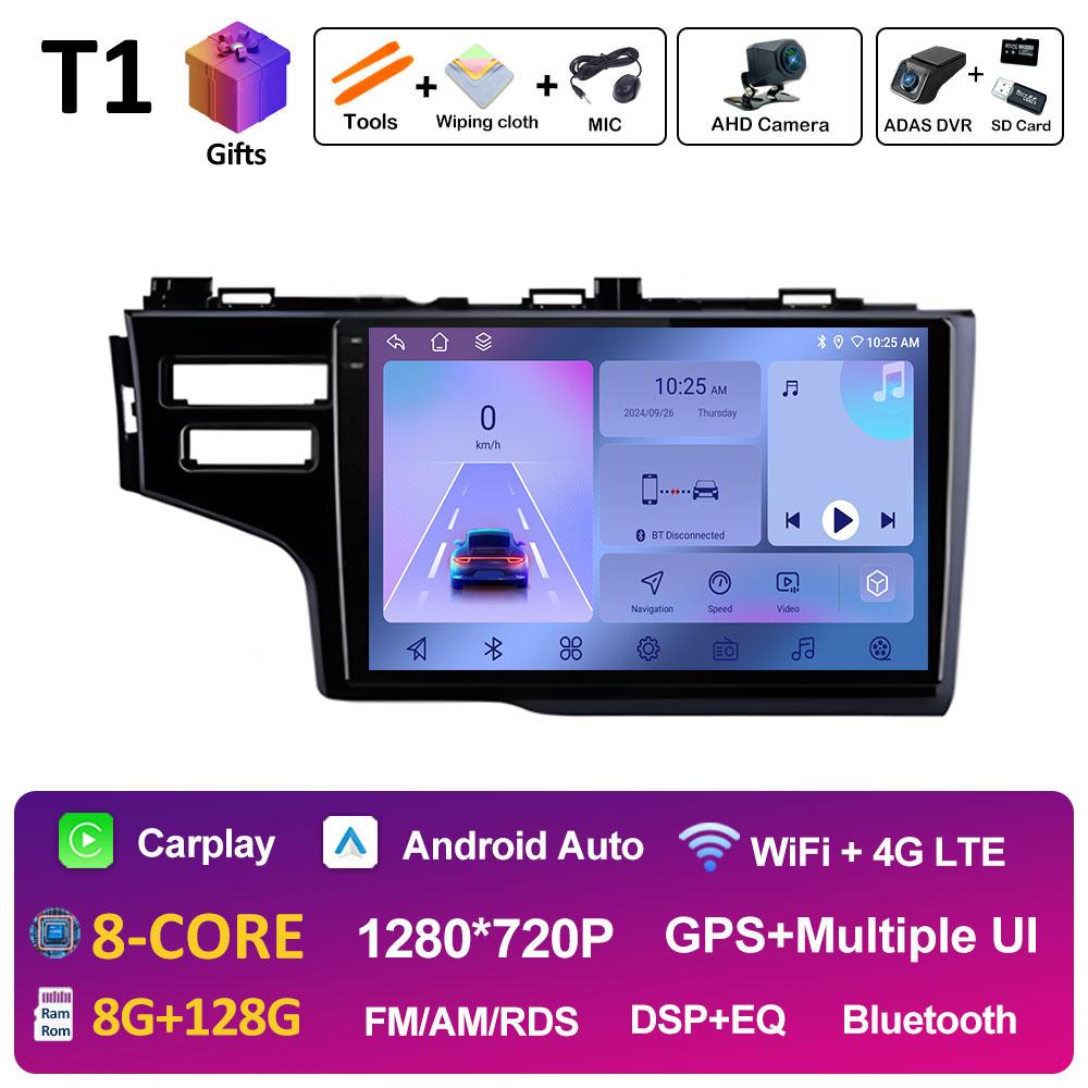 Car Video Multimedia Audio Player Left Hand Drive For Honda Fit Jazz 2014 2015 2016 2017 GPS Navigation Wireless Carplay No 2din