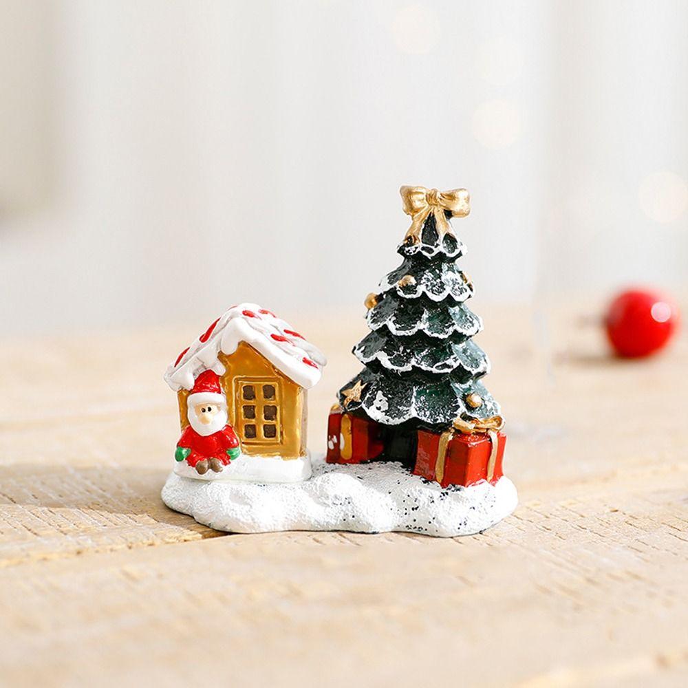 Resin Crafts Christmas Tree Ornaments Cartoon Christmas Elk Ornaments  Home Living Room Office