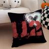 Rock Band UU2 Cushion Cover Throw Pillow Cover Hidden Button Durable Polyester Chair Cushion
