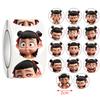 500Pcs Anime Movie Nezha Stickers Diy Scrapbook Phone Reward Seal Label Wall Sticker Kid Toy